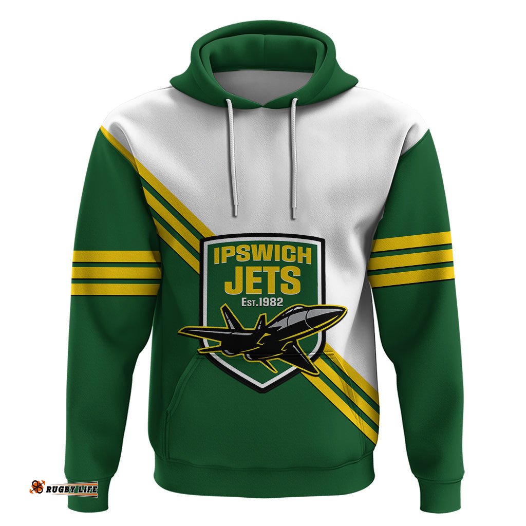 personalised australia rugby hoodie ipswich jets est 1982 sporty style