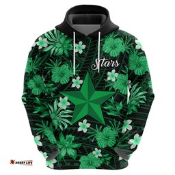 australian stars cricket hoodie baeuty pacific hibiscus and polynesian pattern