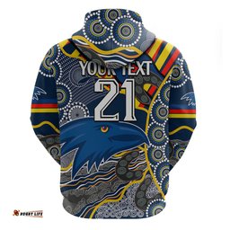 custom text and number the crows football hoodie adelaide be unique aboriginal dots