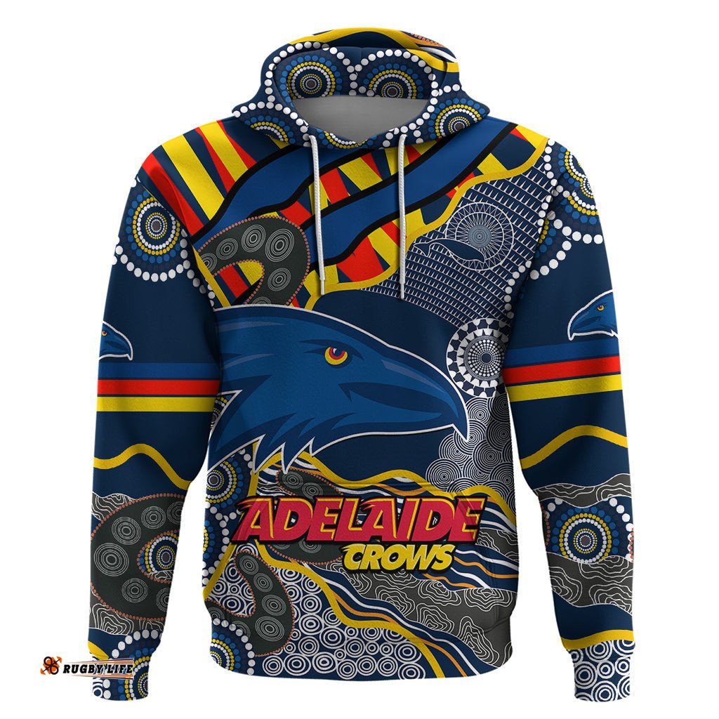 custom text and number the crows football hoodie adelaide be unique aboriginal dots