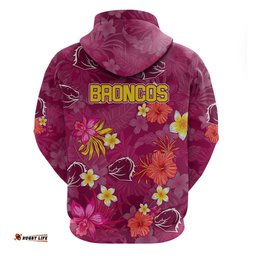 broncos rugby hoodie beautiful floral pattern spring summer vibe