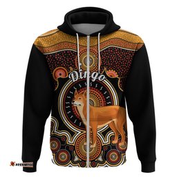 personalised australian astrology hoodie aboriginal dingo zodiac sign