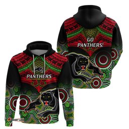 panthers rugby hoodie penrith 1966 aboriginal mix polynesian pattern