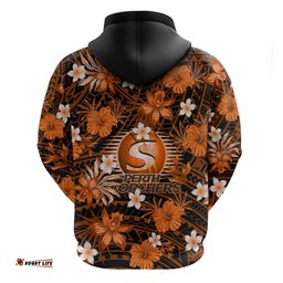 australian scorchers cricket hoodie baeuty pacific hibiscus and polynesian pattern