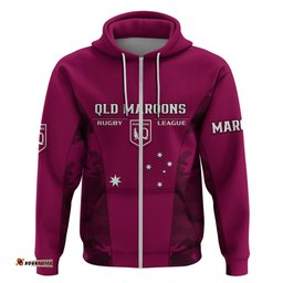 qld rugby hoodie go maroons camouflage sporty style