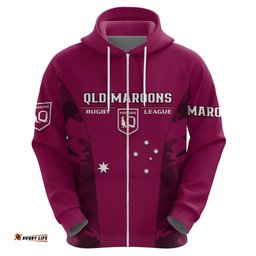qld rugby hoodie go maroons camouflage sporty style