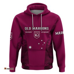 qld rugby hoodie go maroons camouflage sporty style