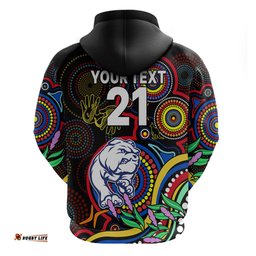 custom bulldogs football aboriginal art hoodie naidoc indigenous tribal