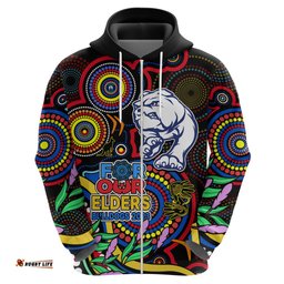 custom bulldogs football aboriginal art hoodie naidoc indigenous tribal
