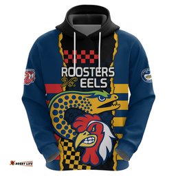 nrl eels combine roosters rugby hoodie sporty style