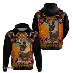 personalised australia cancer koala zodiac hoodie auz astrology aboriginal red