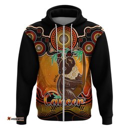 personalised australia cancer koala zodiac hoodie auz astrology aboriginal red