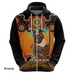 personalised australia cancer koala zodiac hoodie auz astrology aboriginal red