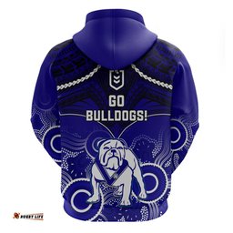 bulldogs rugby hoodie go doggies aboriginal mix polynesian pattern