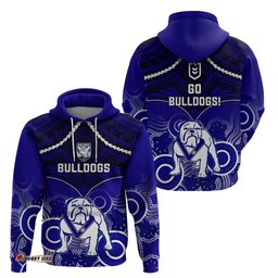 bulldogs rugby hoodie go doggies aboriginal mix polynesian pattern