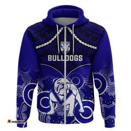 bulldogs rugby hoodie go doggies aboriginal mix polynesian pattern