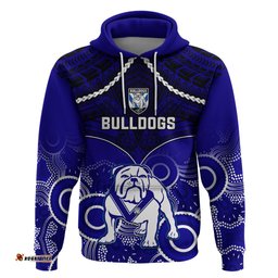 bulldogs rugby hoodie go doggies aboriginal mix polynesian pattern