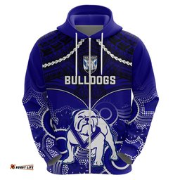 bulldogs rugby hoodie go doggies aboriginal mix polynesian pattern