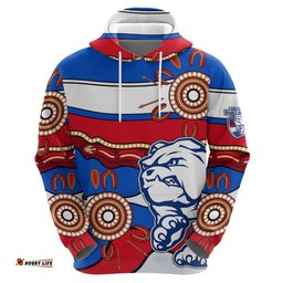 custom text and number afl bulldogs football hoodie western aboriginal simple style