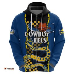 custom text and number nrl combine cowboys and parra eels hoodie sporty style