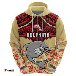 dolphins rugby hoodie aboriginal mix polynesian pattern