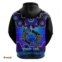 personalised australia pisces platypus zodiac hoodie auz astrology aboriginal blue