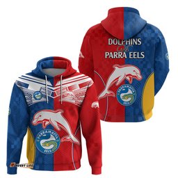 nrl dolphins combine parra eels hoodie sporty style