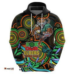 tigers rugby aboriginal art hoodie naidoc indigenous tribal