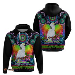 personalised australia libra cockatoo zodiac hoodie auz astrology aboriginal rainbow