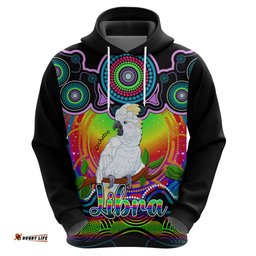 personalised australia libra cockatoo zodiac hoodie auz astrology aboriginal rainbow