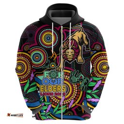 custom lions football aboriginal art hoodie naidoc indigenous tribal