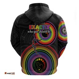 australia lgbt hoodie you are exactly who you should be aboriginal style