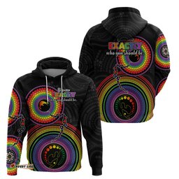 australia lgbt hoodie you are exactly who you should be aboriginal style