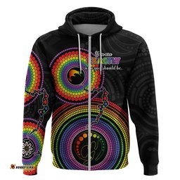 australia lgbt hoodie you are exactly who you should be aboriginal style