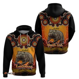 personalised australia taurus wombat zodiac hoodie auz astrology aboriginal red
