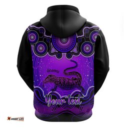 personalised australia capricorn goanna zodiac hoodie auz astrology aboriginal purple