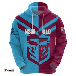 custom nsw blues vs qld maroon rugby hoodie