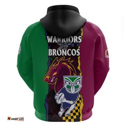 nrl combine warriors and broncos hoodie sporty style