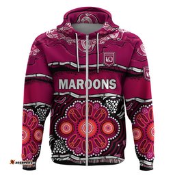 maroons rugby hoodie aboriginal queensland state of origin