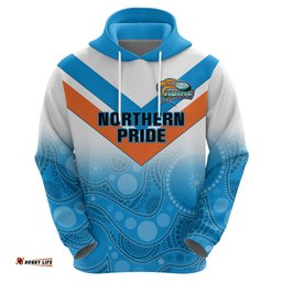 personalised australia rugby hoodie queensland northern pride indigenous art