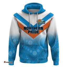 personalised australia rugby hoodie queensland northern pride indigenous art
