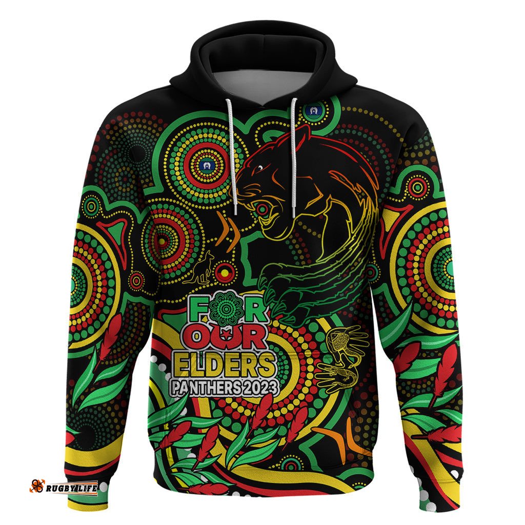 custom panthers rugby aboriginal art hoodie naidoc indigenous tribal