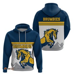 brumbies rugby union hoodie australia silhouettes of horses