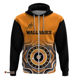 wallabies rugby hoodie aussie go champions indigenous orange