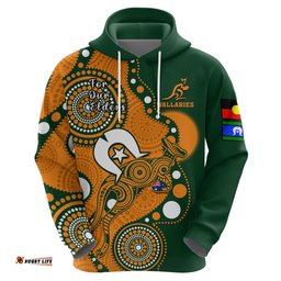 custom text and number wallabies rugby naidoc hoodie aboriginal camouflage lest we forget