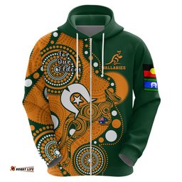 custom text and number wallabies rugby naidoc hoodie aboriginal camouflage lest we forget