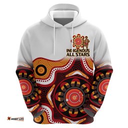 australia indigenous rugby hoodie all stars aborigine dreamtime white version
