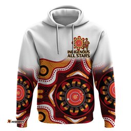 australia indigenous rugby hoodie all stars aborigine dreamtime white version