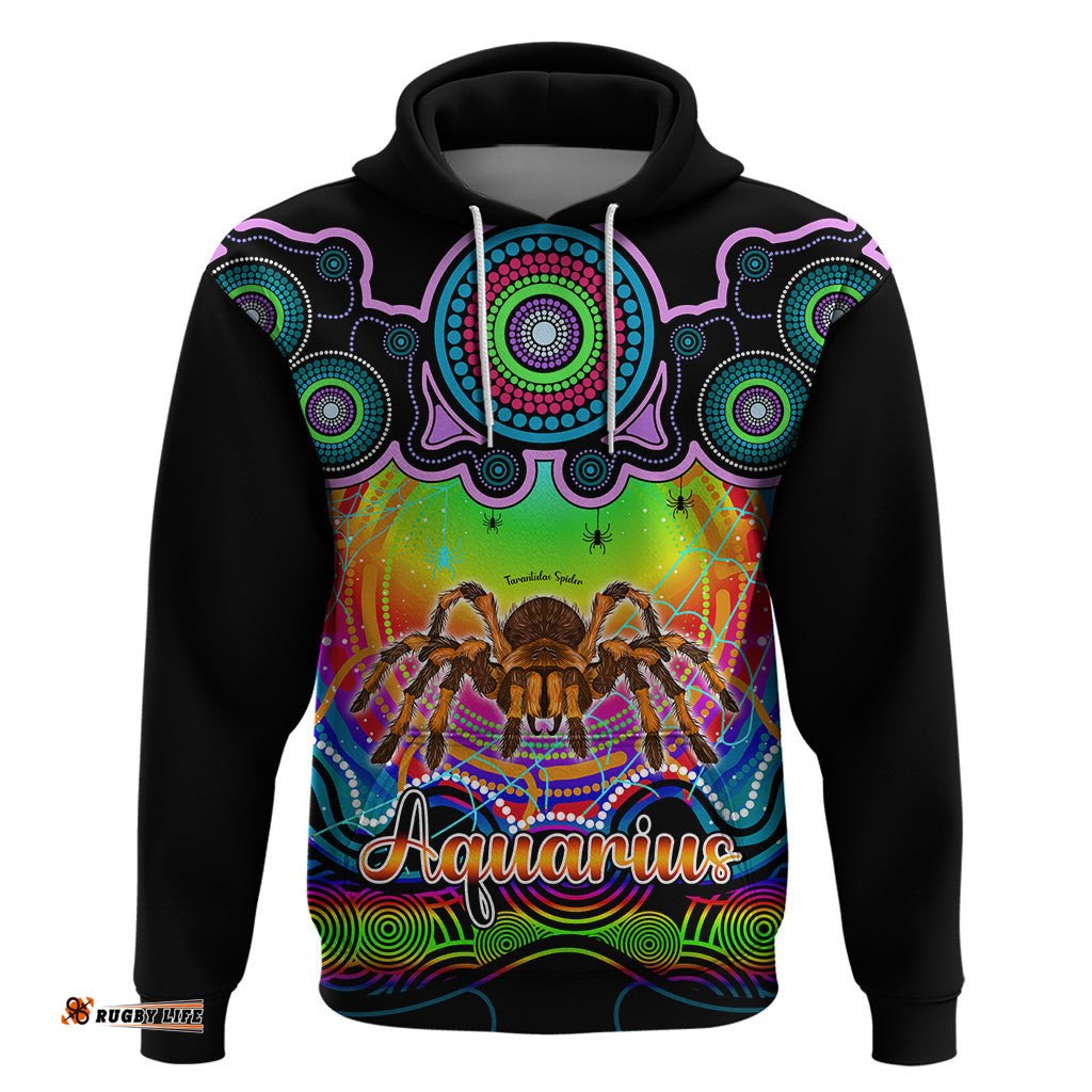 personalised australia scorpio tarantulas spider zodiac hoodie auz astrology aboriginal rainbow
