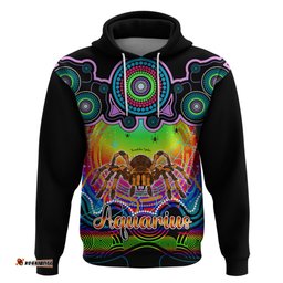 personalised australia scorpio tarantulas spider zodiac hoodie auz astrology aboriginal rainbow